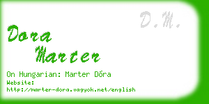 dora marter business card
